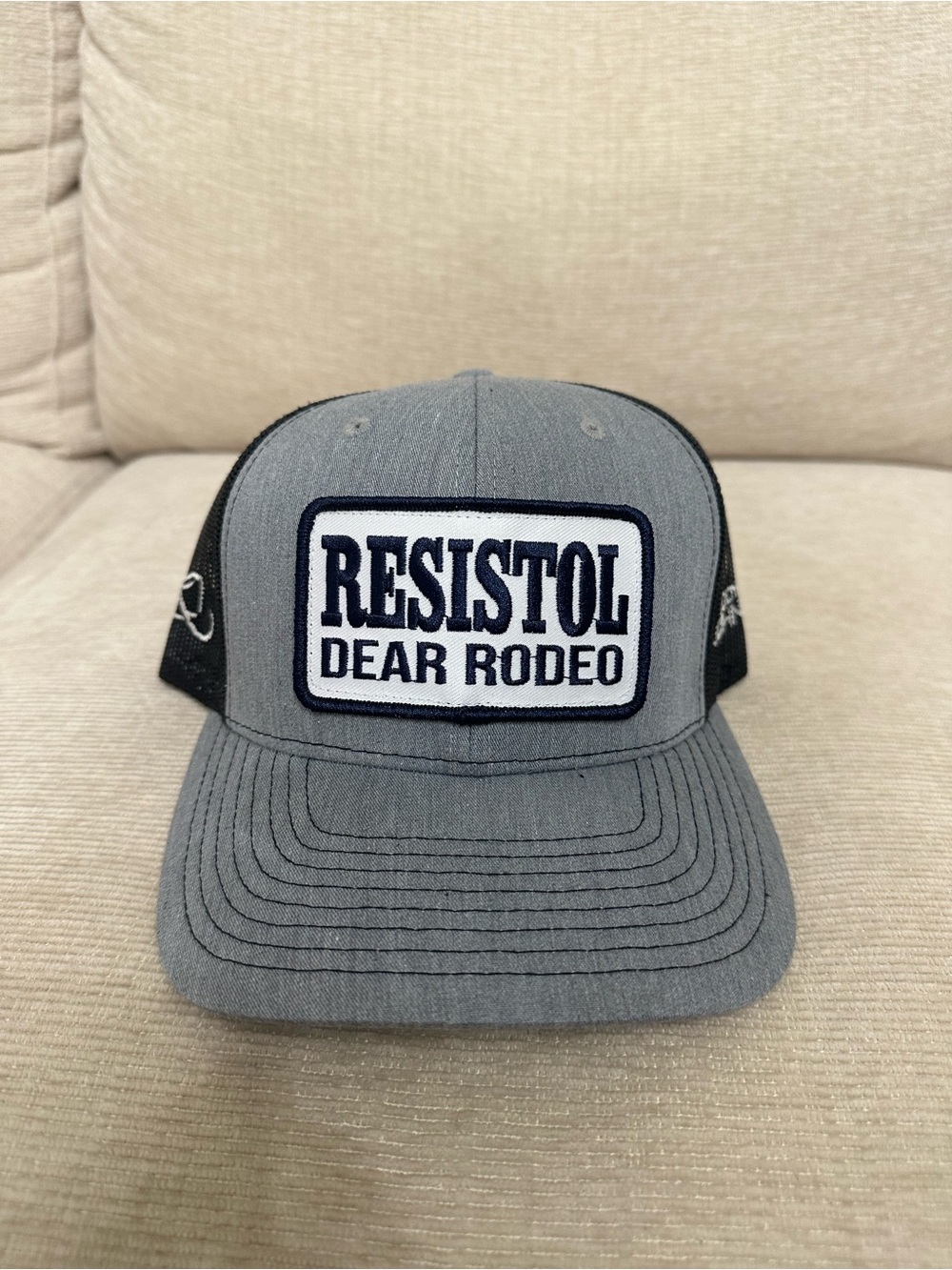 Resistol Dear Rodeo Patch Trucker Cap in Grey & Black